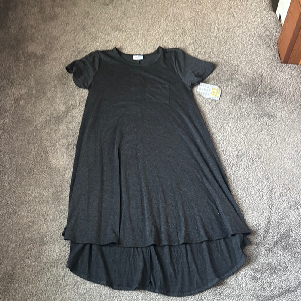 NWT LuLaRoe Charcoal Grey Carly Dress SIZE XXS